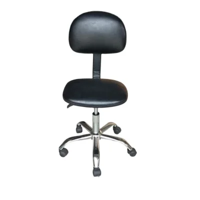 High quality Leather durable Antistatic Black/Blue ESD PU Leather work office Chair