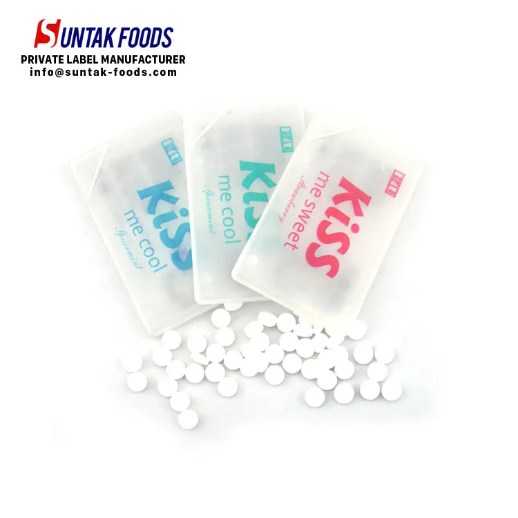 Customized Mentol Tablet Peppermint Sugar Free Breath Fresh Xylitol Paper Mint Candy