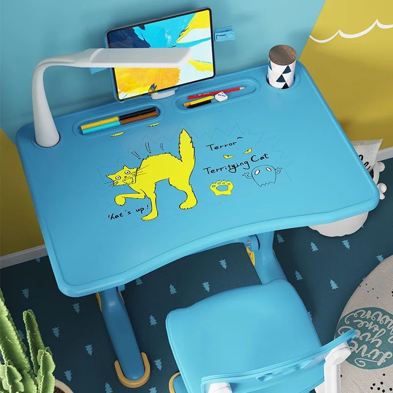 RHS-DC18cheap Children Drawing StudyTable Chair Set Pink Blue Home use Student Chair Desk KidsGymPrimary school desk chair sets