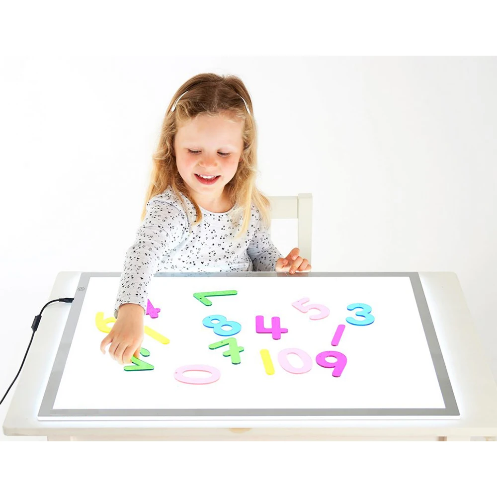 New Funny Educational Sensory Children Game Toys Led Light Panel Drawing Board For Kids