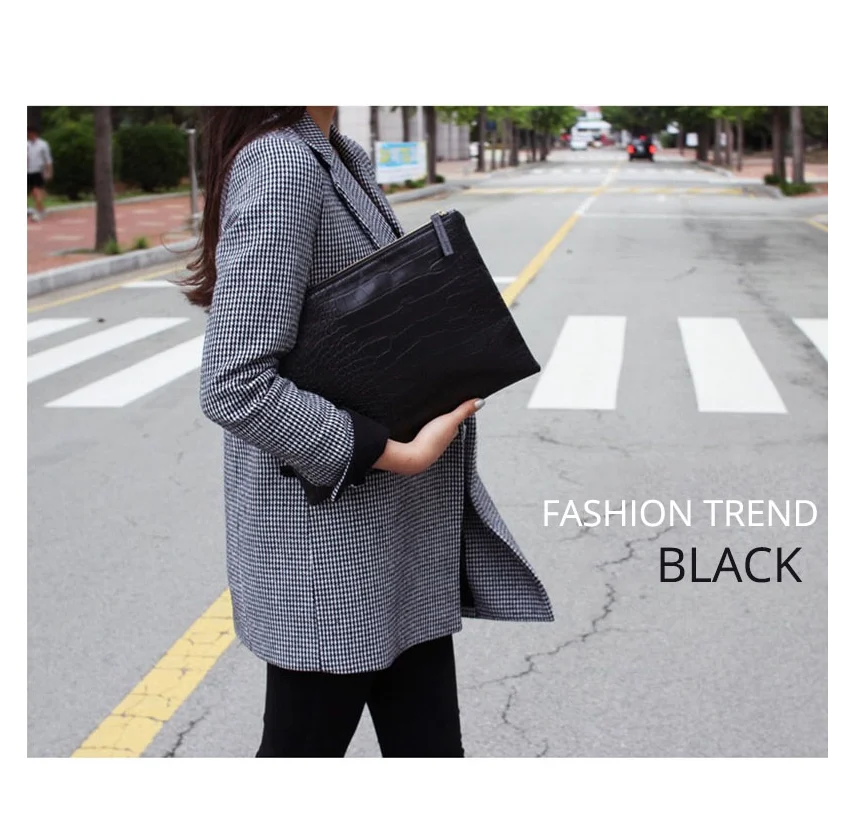 Клатч-конверт для женщин, модная вечерняя дамская сумочка из крокодиловой кожи, большой кошелек для вечеринки