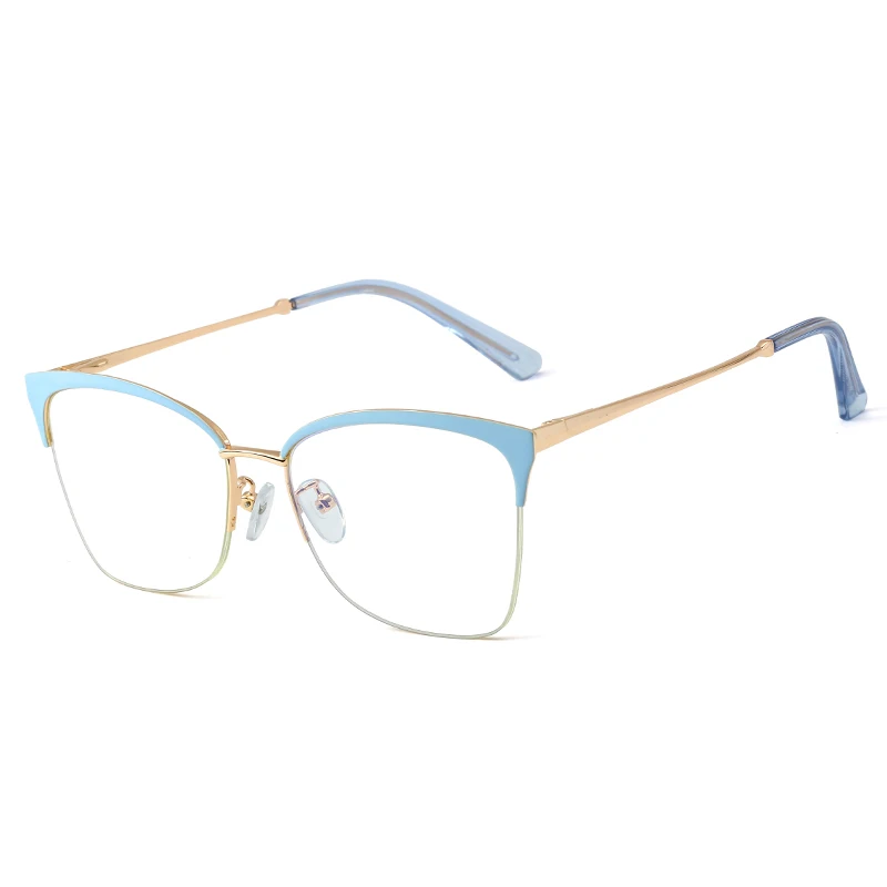 Wholesale Soft Nose Pad Spectacle Frames Women Anti Blue Light Optical Glasses