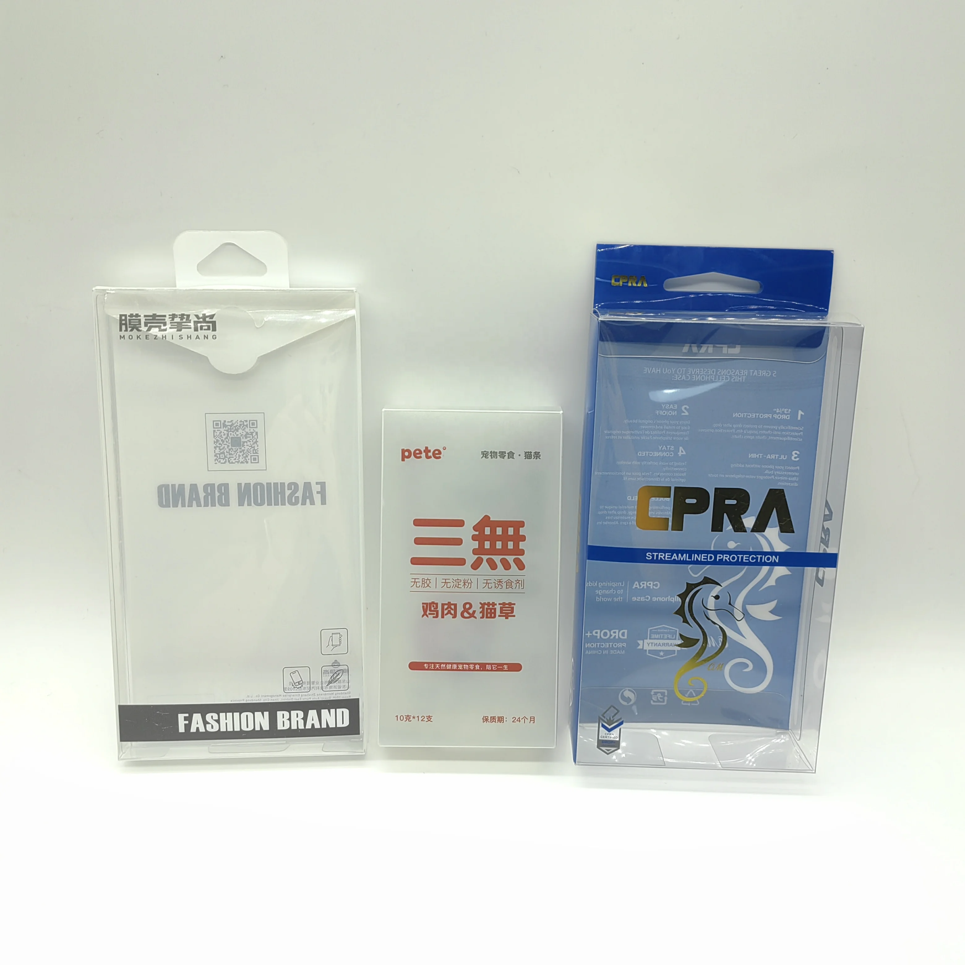 Custom packaging Clear gift plastic PVC PET box Custom Logo Transparent Container Packaging Box for phone case cosmetic