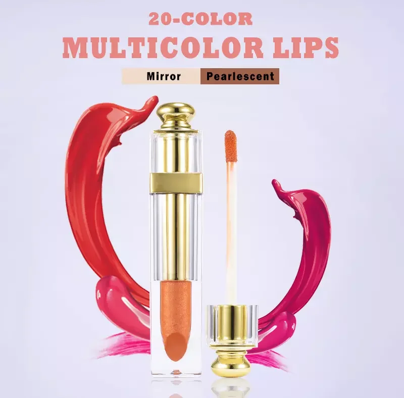 Waterproof Smudge Proof Golden Tube Lipgloss No Logo Matte Lip Gloss Wholesale Lip Gloss Custom Logo