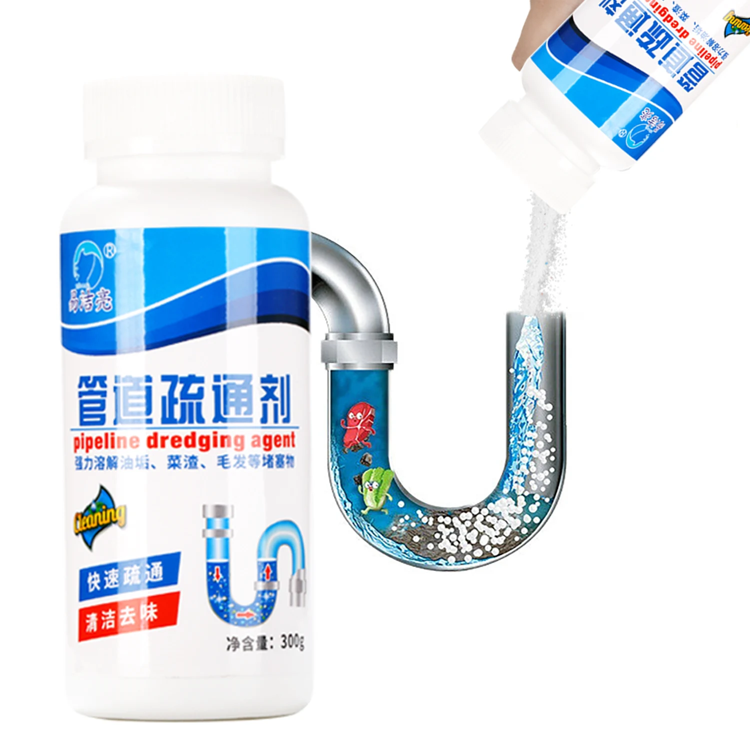 wholesale Efficient Powerful Agent Toilet Clogging Dredging Powder Clean Foam Cleaner Drain Pipe Dredge Deodorant