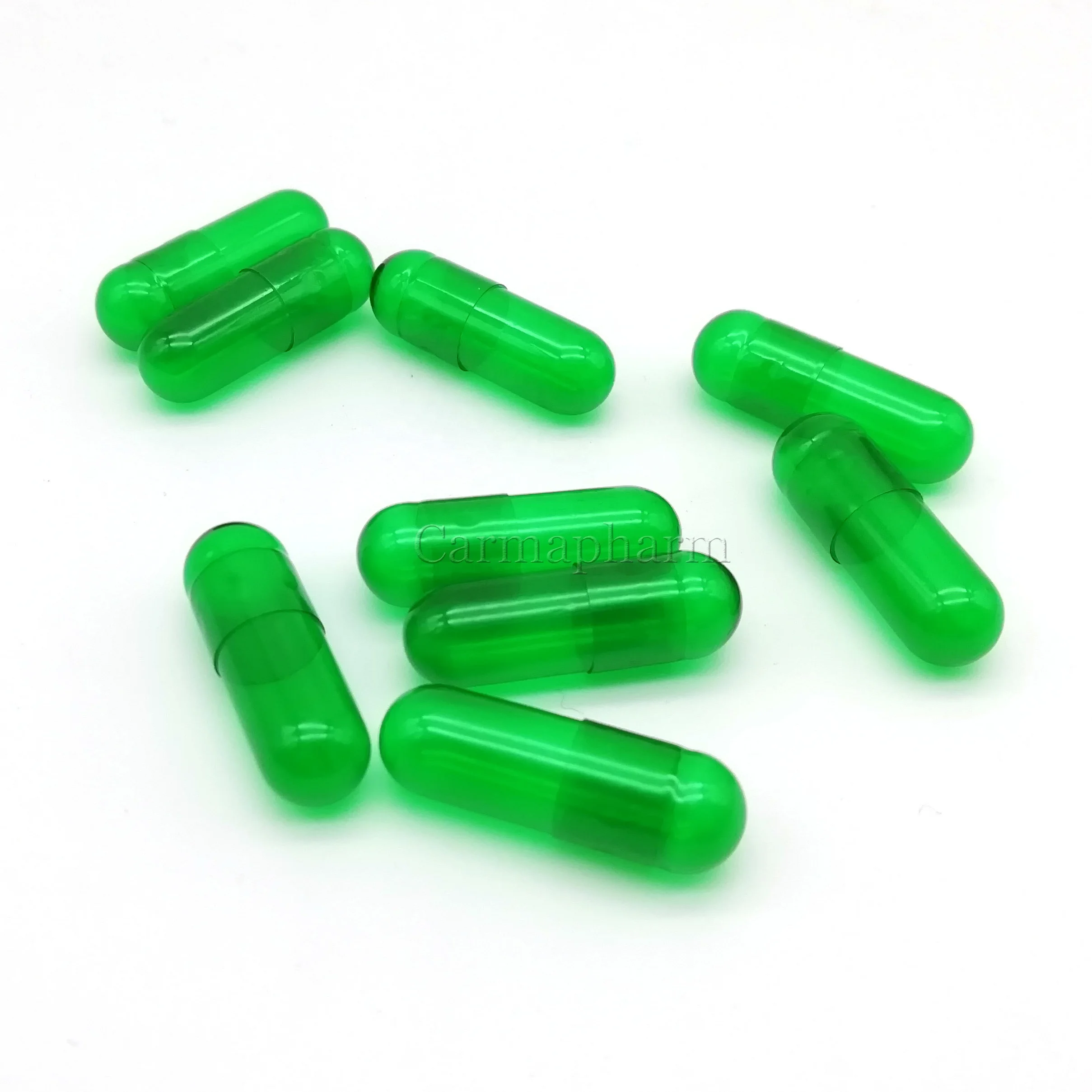 Green halal empty gelatin capsule shells size 0