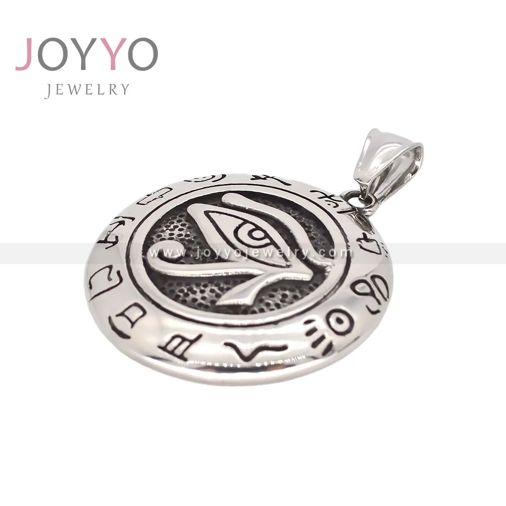 Stainless Steel Eye Of Horus Ancient Egyptian Pendant Egyptian Symbols Necklace Amulet For Men