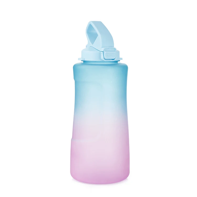 Leakproof BPA Free PETG Colorful Large 1 Gallon Motivational Fitness Water Bottle Plastic with Lids Straw Custom