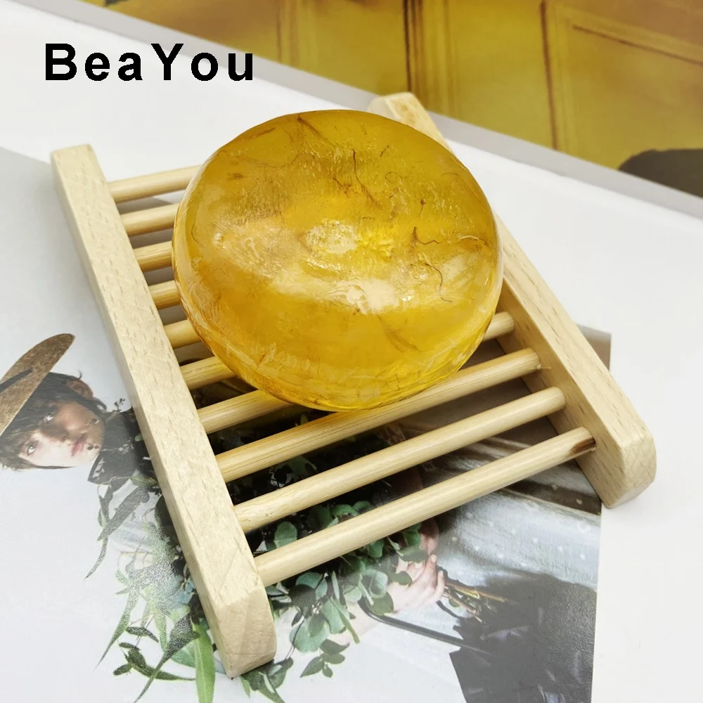 100% Natural Saffron Handmade Soaps Flower Yoni Soap Toilet Soap Round