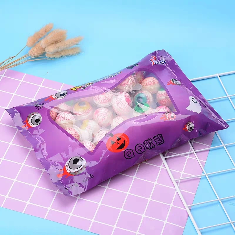 Дешевые красочные глазного яблока форма фрукты мягкий жевательные конфеты для