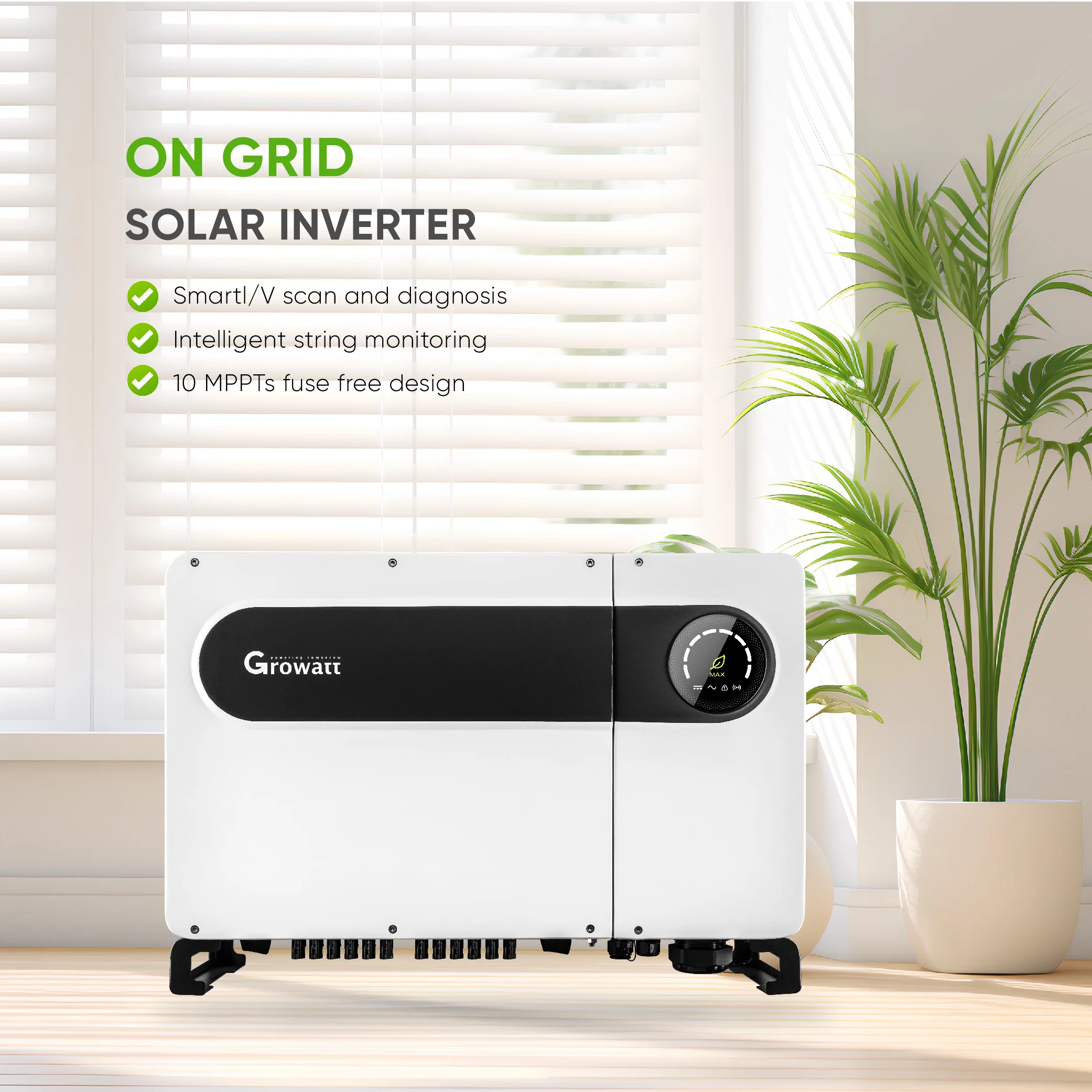 Лучшая цена Growatt 80kw 70kw 60kw 50kw решетчатый солнечный инвертор 200kw 500kw система Max 50ktl3 LV трехфазный для коммерческих