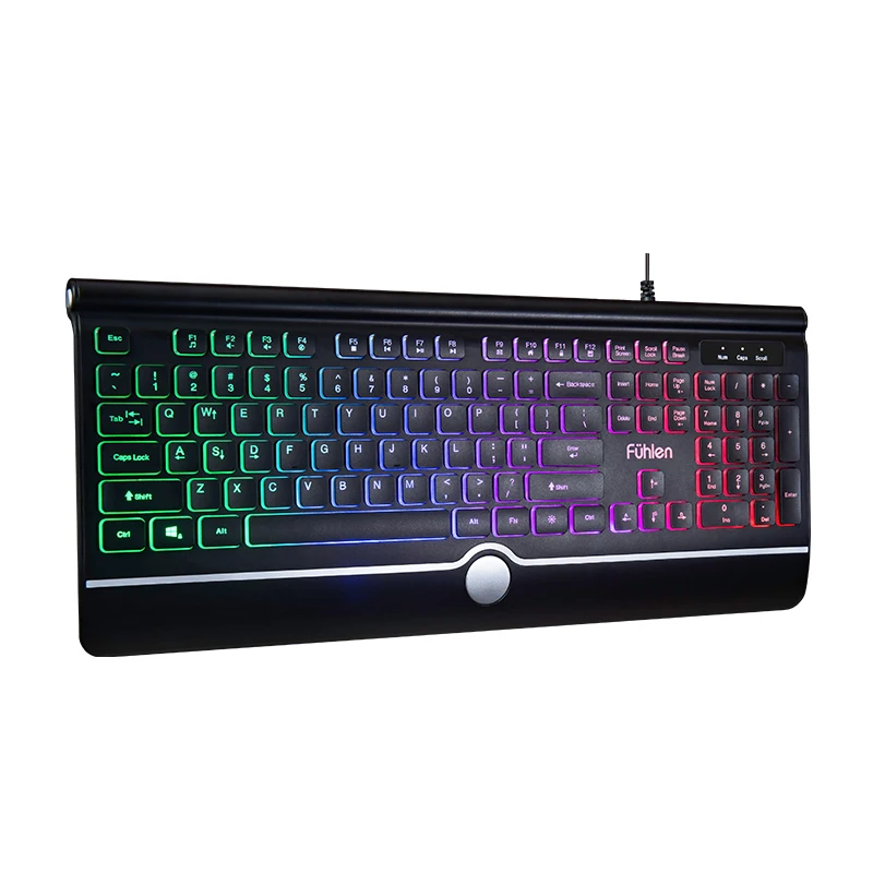 Wholesale cheap office keyboard  high quality 104 keys  LED  mute gaming  wired keyboard custom LOGO high-end office keyboard