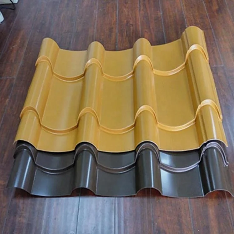 Color galzed tile steel roofing plate roof price with low price