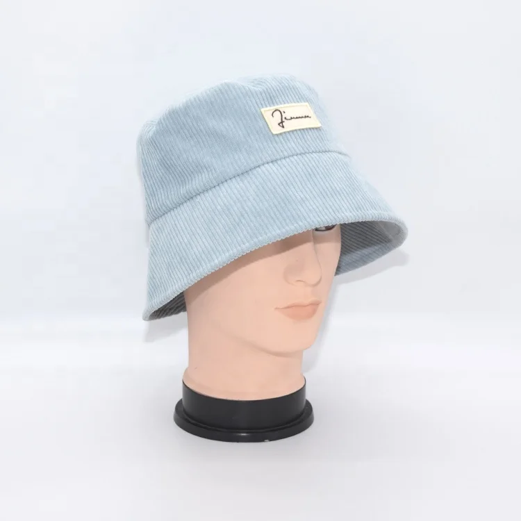 Corduroy fabric bucket cap strip fabric fisherman hat Amazon hot sale bucket cap