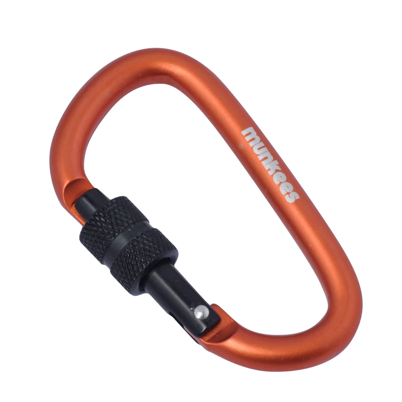 Munkees Aluminum Carabiner Keychain with Screw Lock Useful and  Fun Gift in Assorted colors 6 cm Length