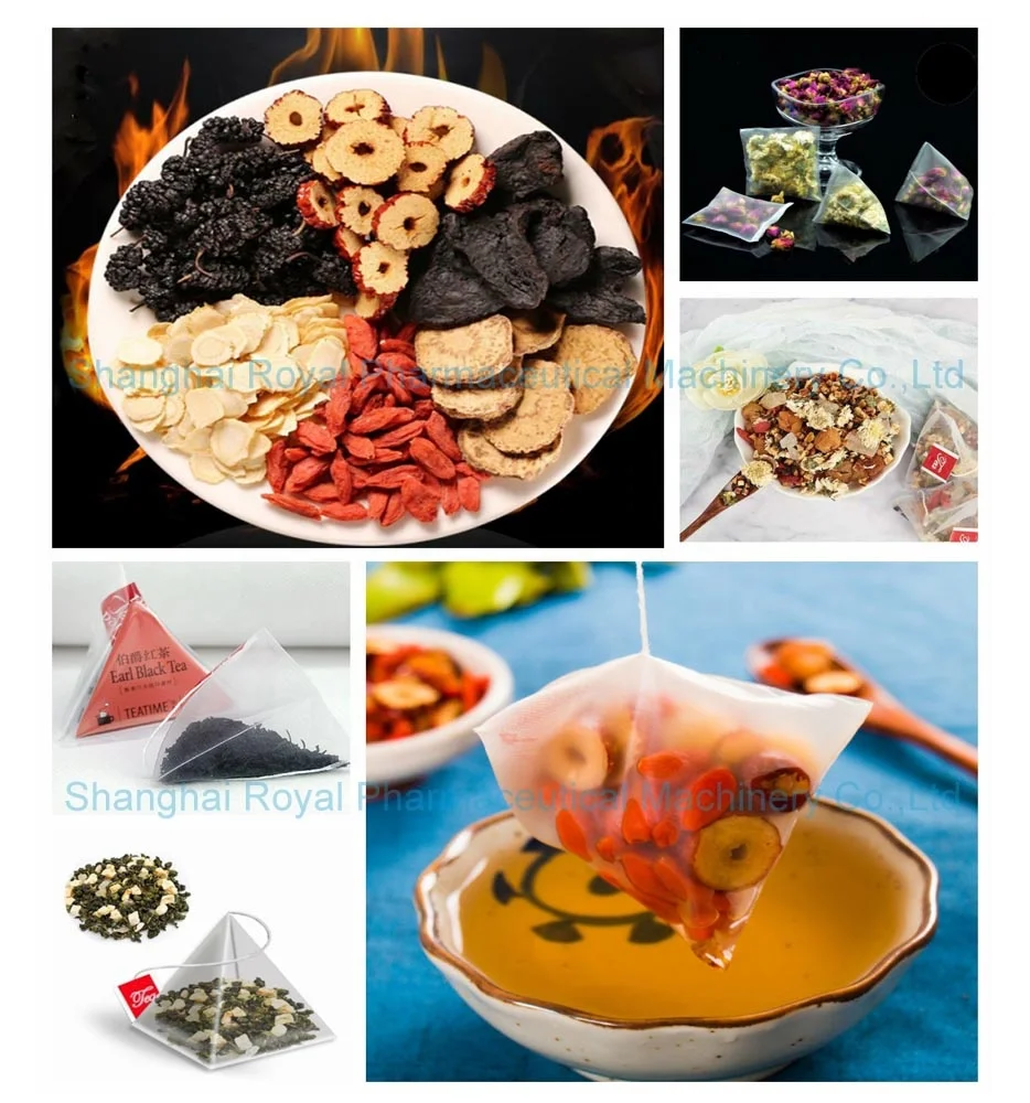 Combination Type Four digital  scale small sachet pyramids  bag pouch packing machine for health herbal tea