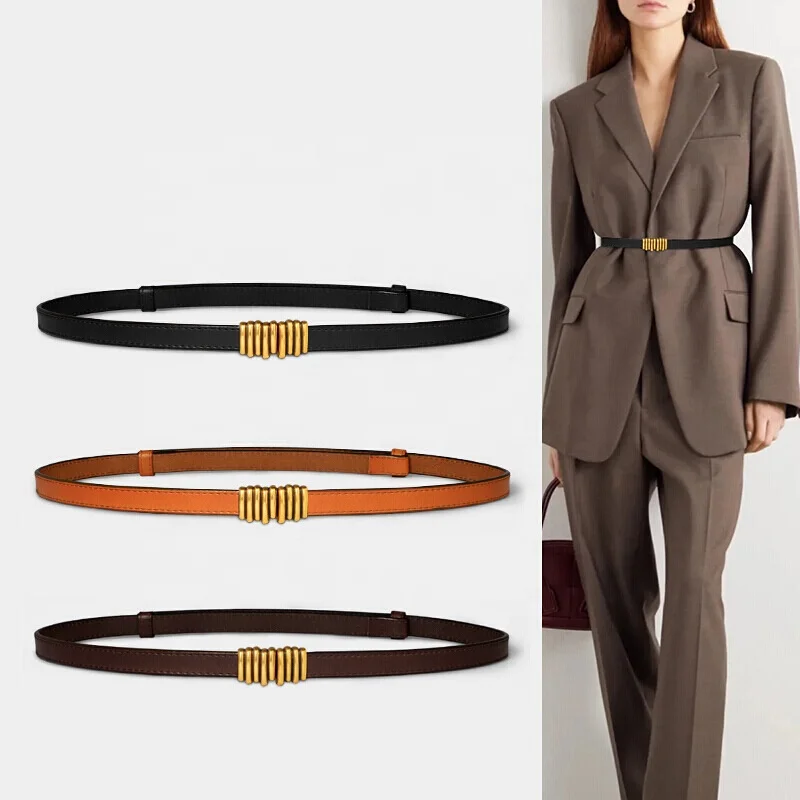 Luxury high quality women dress belt waist genuine leather belt