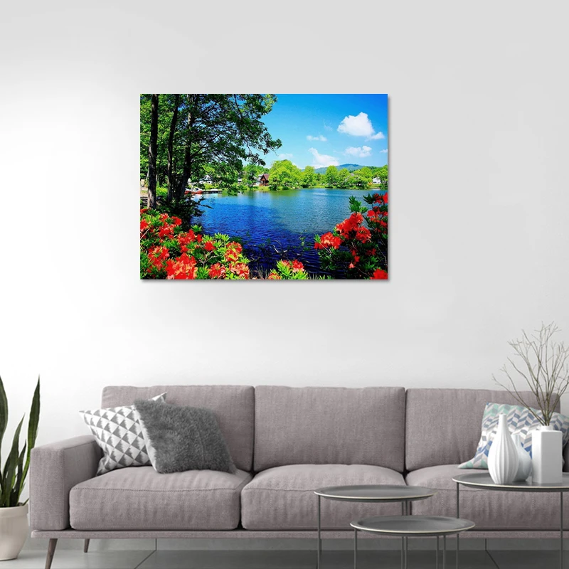 High quality oil painting by number kit on canvas wall art diy paint by numbers for adults