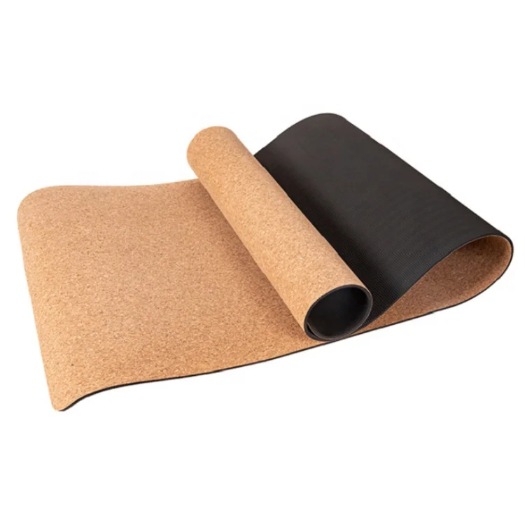 Portable Lightweight Premium Non-slip eco-friendly 5mm natural Cork TPE Pilates mat Yoga Mat