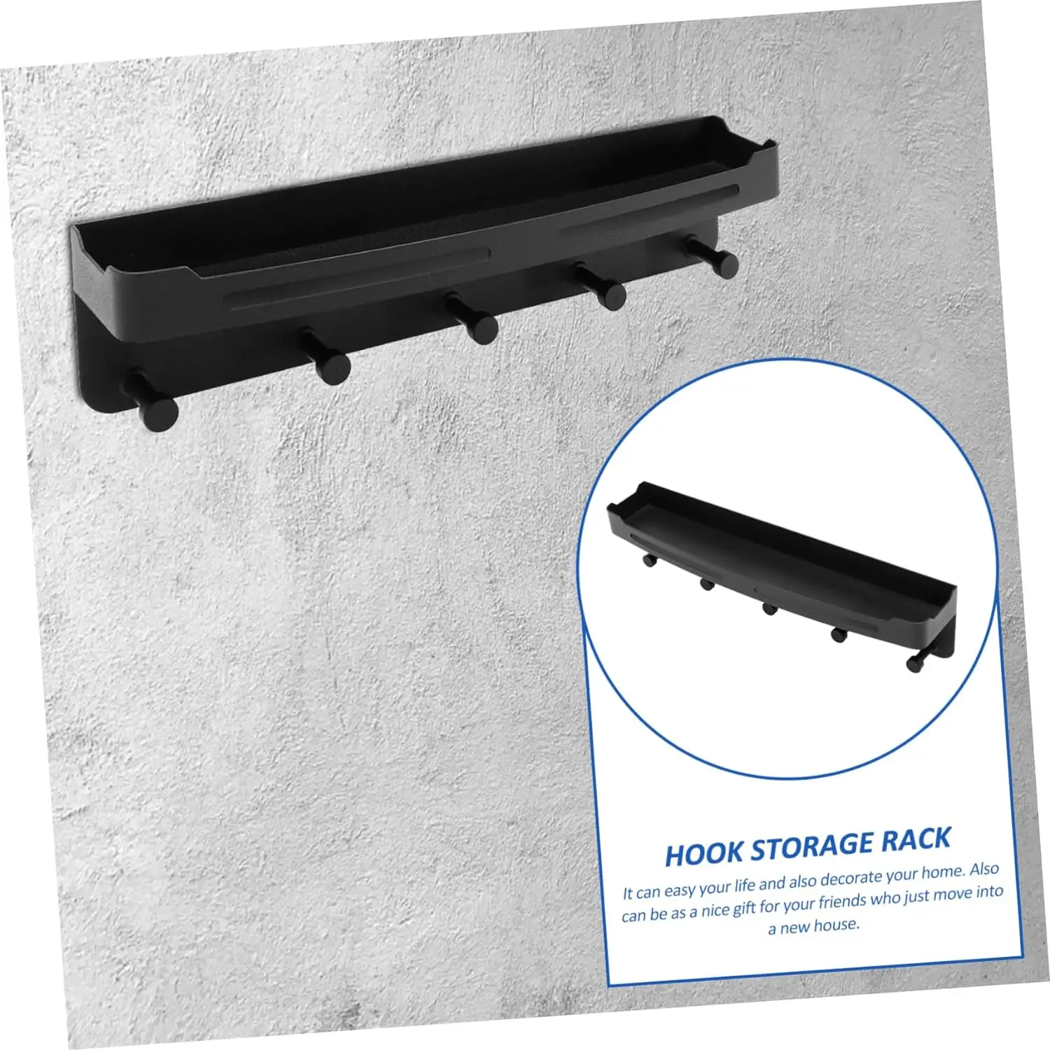 YARNOW 1pc Stainless Steel Shelf Wall Mounted Shelves Wall Mounted Coat Hooks Rustic Vintage Wall Coat Racks Adhesive