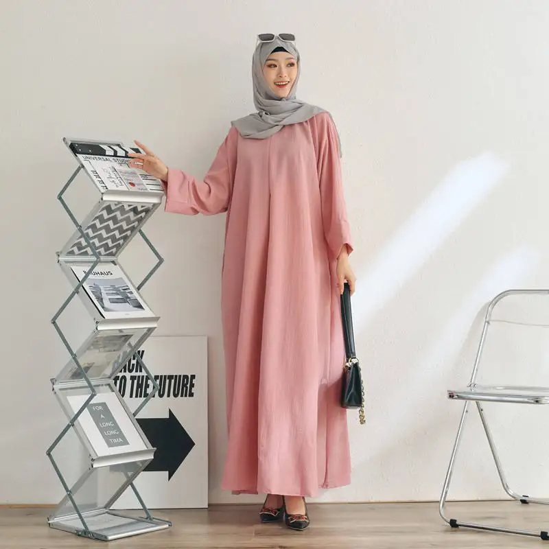 Eid Dubai Modest Muslim Girls Plain Classy Abaya De Luxe Wholesale Khimar Hijab Dress Luxury Palestine Abaya