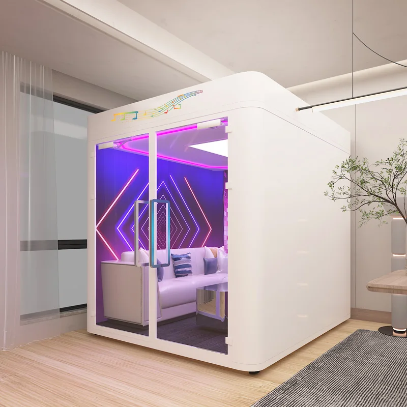 Portable	 Soundproof Mini Karaoke Booth Recording Music Room At Home Family Party KTV Pod Anti-interference Soundproof Wall