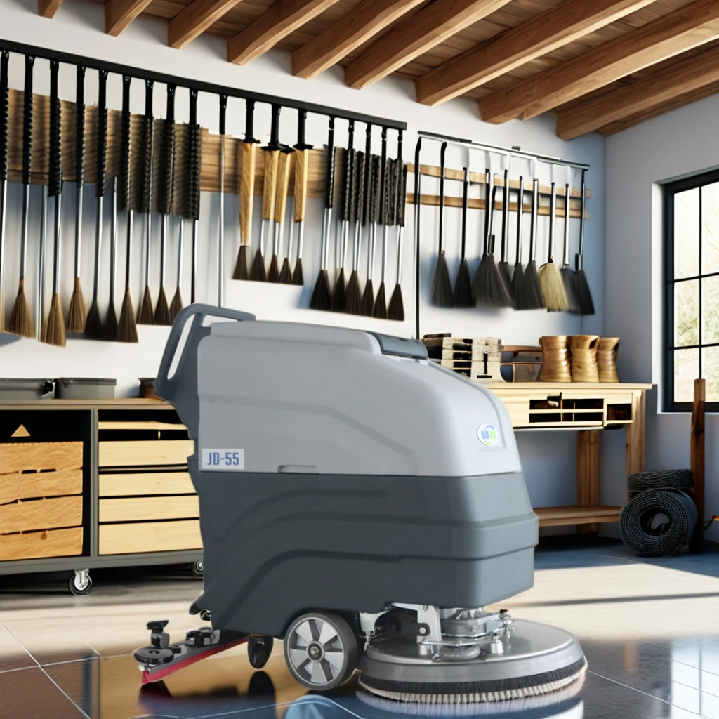 Factory Direct Sale Durable Electric Indoor Floor Scrubber Multi-Functional Walk behind Cleaning Machine New Condition Sweeper