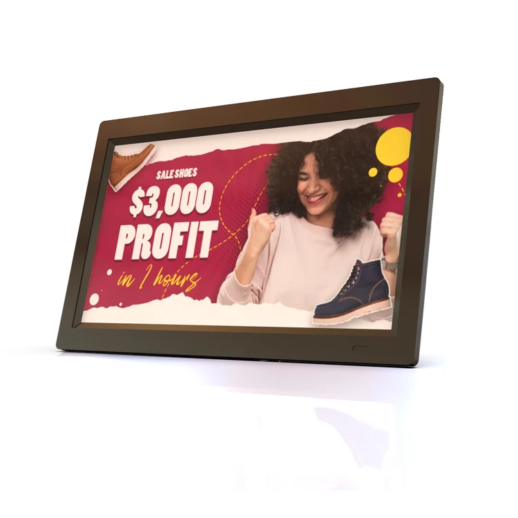 LCD digital signage 14 inch small size AD display screen for supermarket hotel