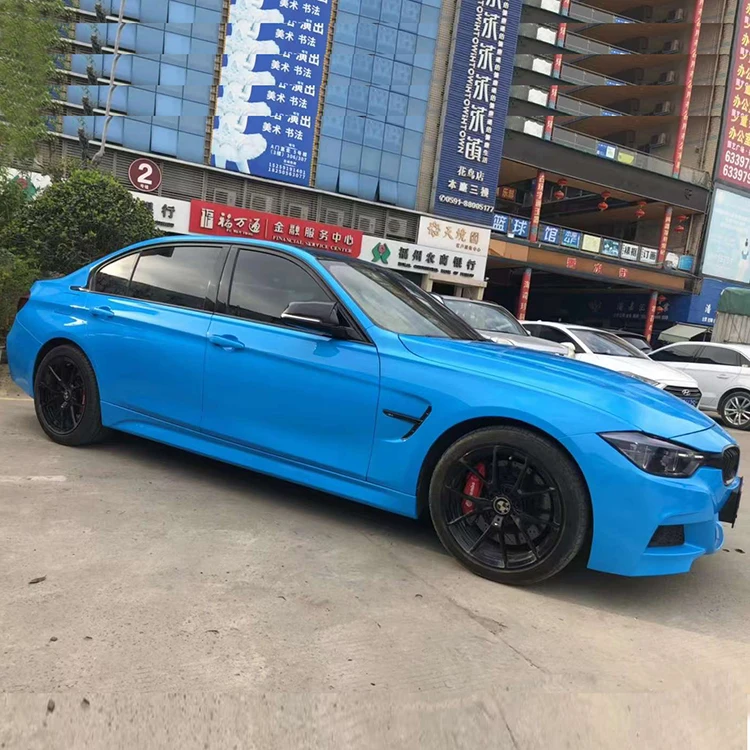 Crystal Ice Cream Blue Car Vinyl Wrap Air Self-adhesive Decoration Roll Film Vehicle Auto Stickers wrapping