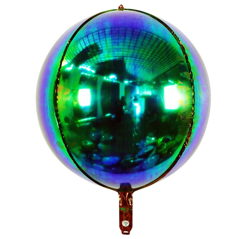 Party Event Decor Iridescent Blue Helium Mylar 4D Round Balloons 22inch 32inch 50inch 60inch Globos Blue Earth Black Green Ce