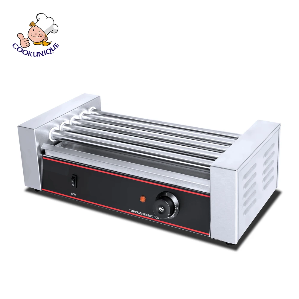 CE Approved Commercial Electric Hot Dog Grill 5-Roller Hot Dog Machine