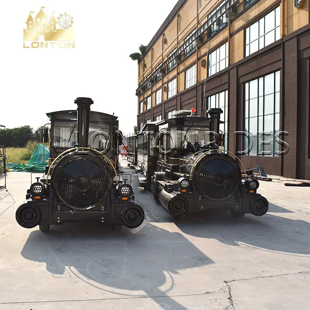 New promotion high quality electric train trackless train 84 adults electric amusement train for sale