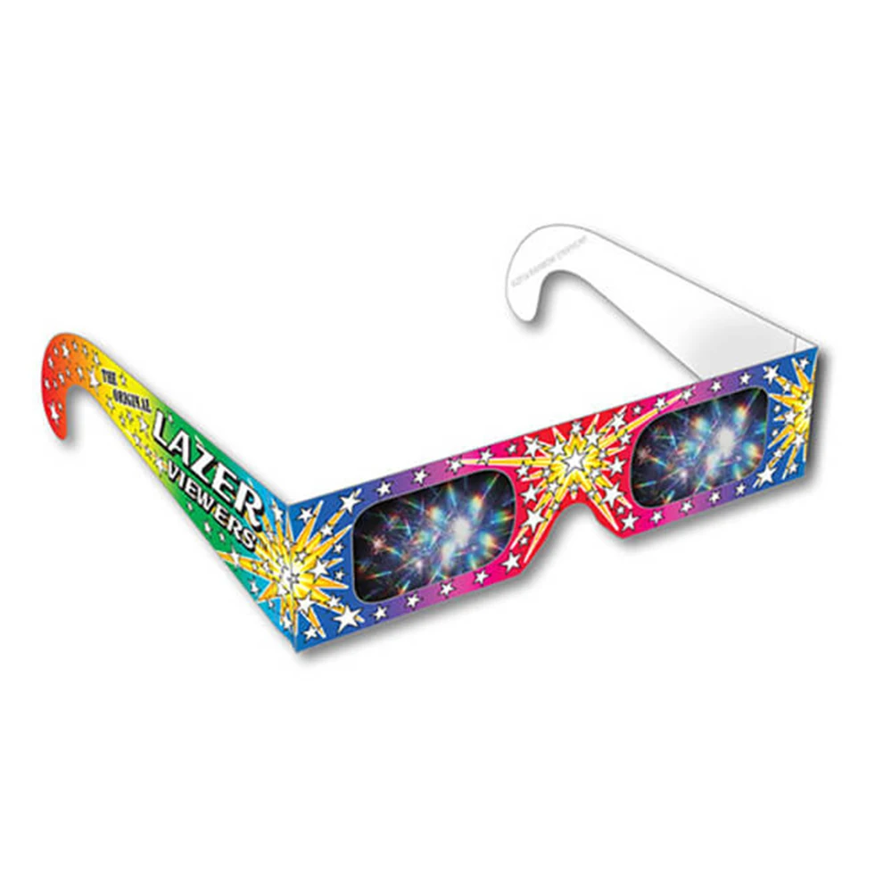 Chromadepth Cardboard 3D paper  Firework Diffraction Glasses