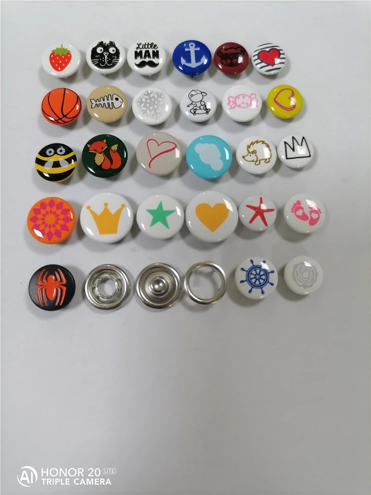 Metal 7.2MM 8.2MM 9.0MM 9.2MM 9.5MM 9.6MM 10MM 10.5MM 11MM 15MM 20MM 21MM Nickel-Free Five Prong Ring Snap Button