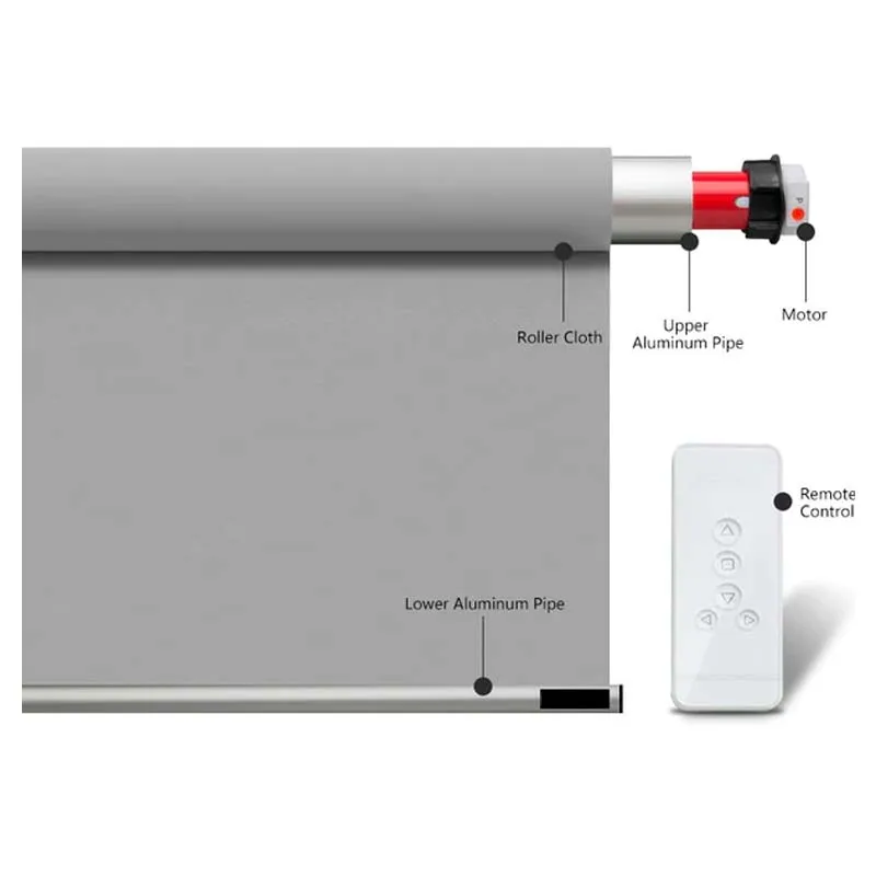 New Automatic WiFi Blackout Electric Window Indoor Sun Shading PVC Curtains Horizontal Shades Roller Blind for Windows