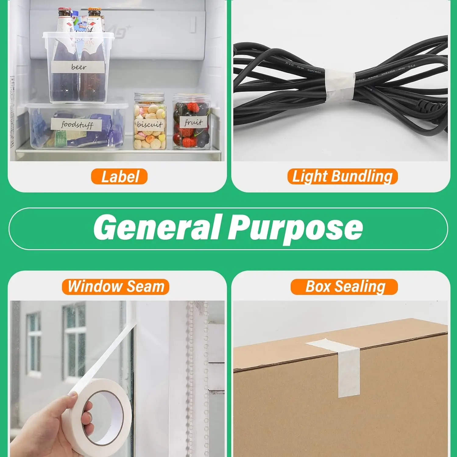 Rubber Glue High Quality Water Proof Self Adhesive Supplier Anti UV 14-30 Days Masking Tape