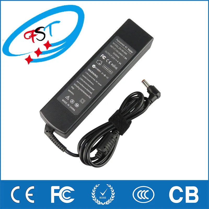 20V 4.5A 5.5*2.5mm for lenovo IdeaPad G570 G580 G770 Laptop Adapter Charger 15.6-Inch G Series Notebook Power Supply