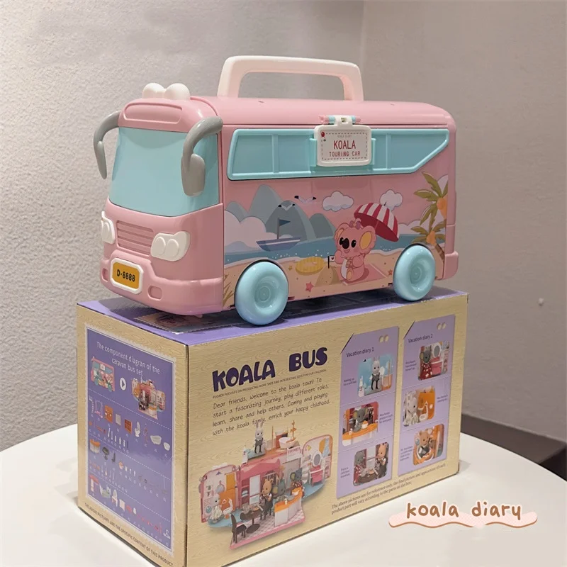 Koala Diary, RV, Family, Storage, Transformation, Bus, Villa, Doll House, Car Model, Toy Girl Gift