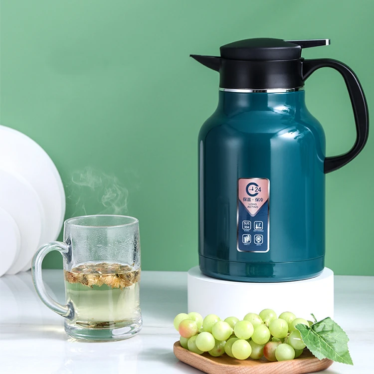 Wholesale 1.6L Double Wall Large Capacity Tea Coffee Designed Thermos Stainless Steel Flask Thermos Tea Bottles