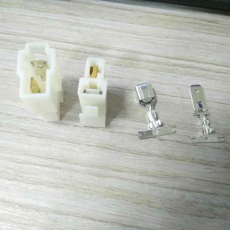 QWT 6.3 mm 3 way female and male automotive connector socket crimp waterproof plastic shell faston spade types terminal electric