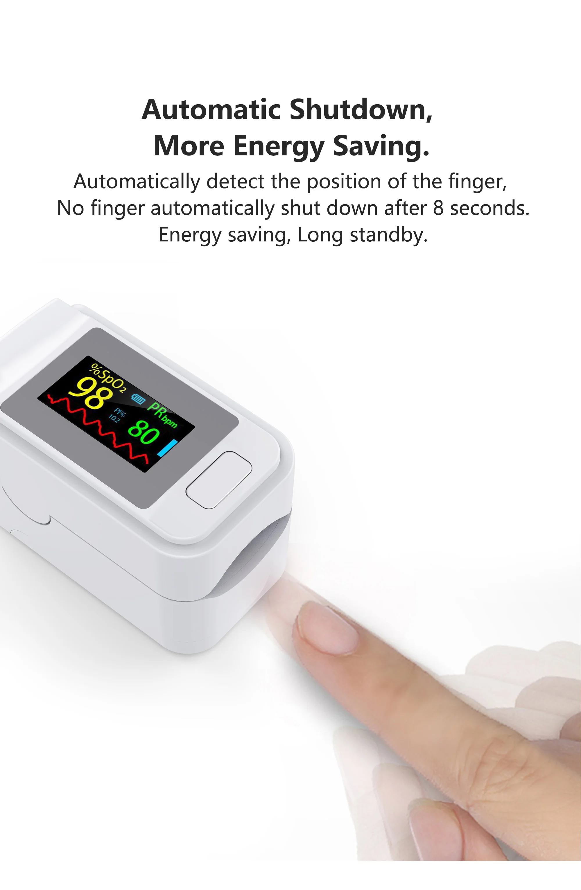 
Portable Digital Fingertip Pulse Blood Oxygen Measurement 