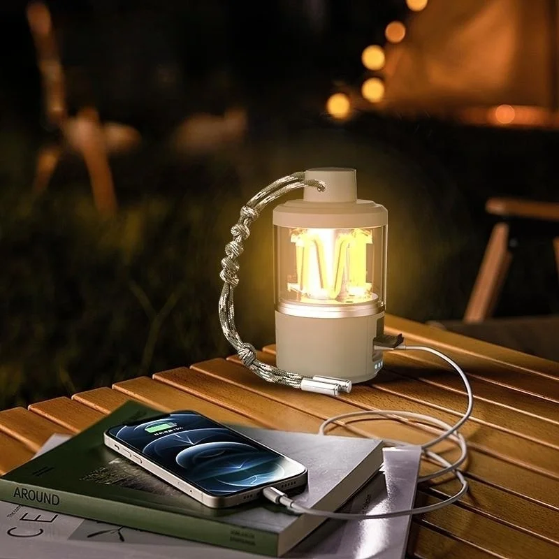 Wason New Small Portable Cute Ultra Bright Led Camping Lamp Popular Unique Style Rechargeable Outdoor Led Lantern With Lanyard