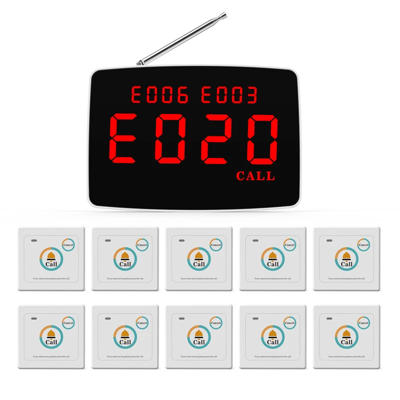 Artom coffee shop equipment for waiter to call customer with emergency button buzzer