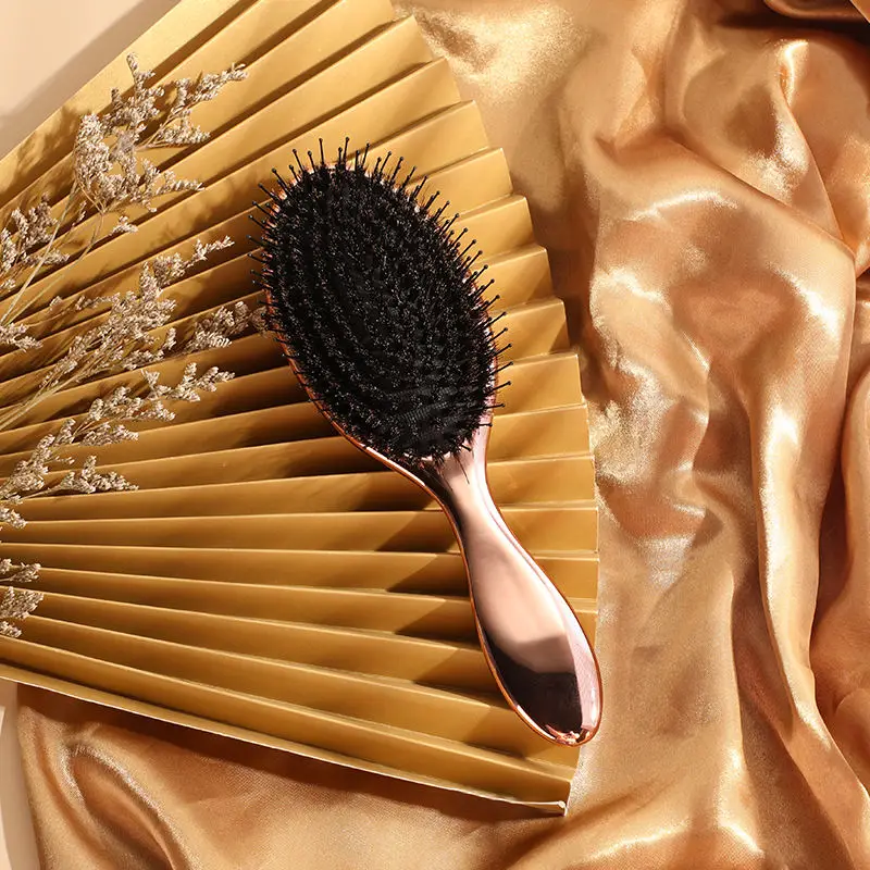 Wholesale Rose Gold 5 In 1 Hair Extension Brush With Clip And Comb Set Detangling Hair Brush Kit