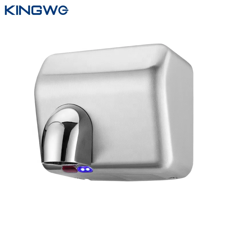 Bathroom Heavy Duty Stainless Steel Electric 360 Degree Revolving Air Nozzle Auto 2300W Hand Dryer