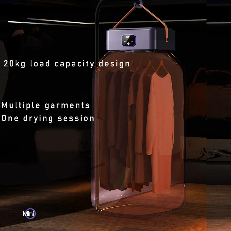 20kg portable electric clothes dryer machine wall mounted heated clothes dryer steam iron