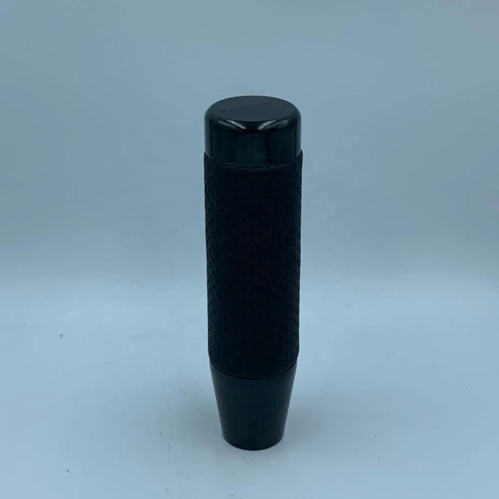 Black Leather and Aluminum shift knob for decorate universal shift lever knob boot