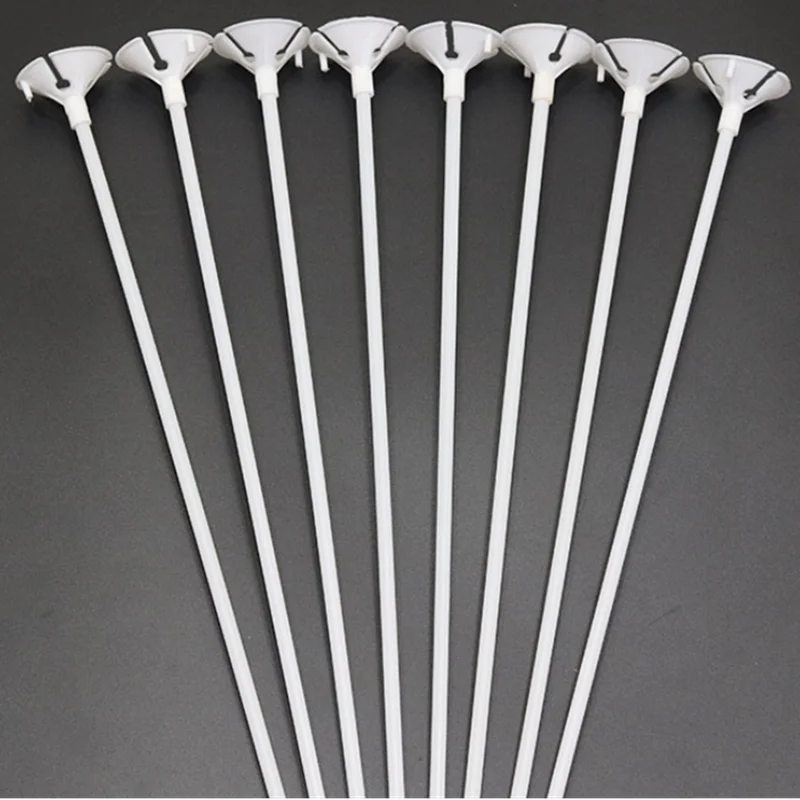 100sets 40cm balloon sticks and cups balloon holder  plastic balloon spare parts white environmental baloon stand
