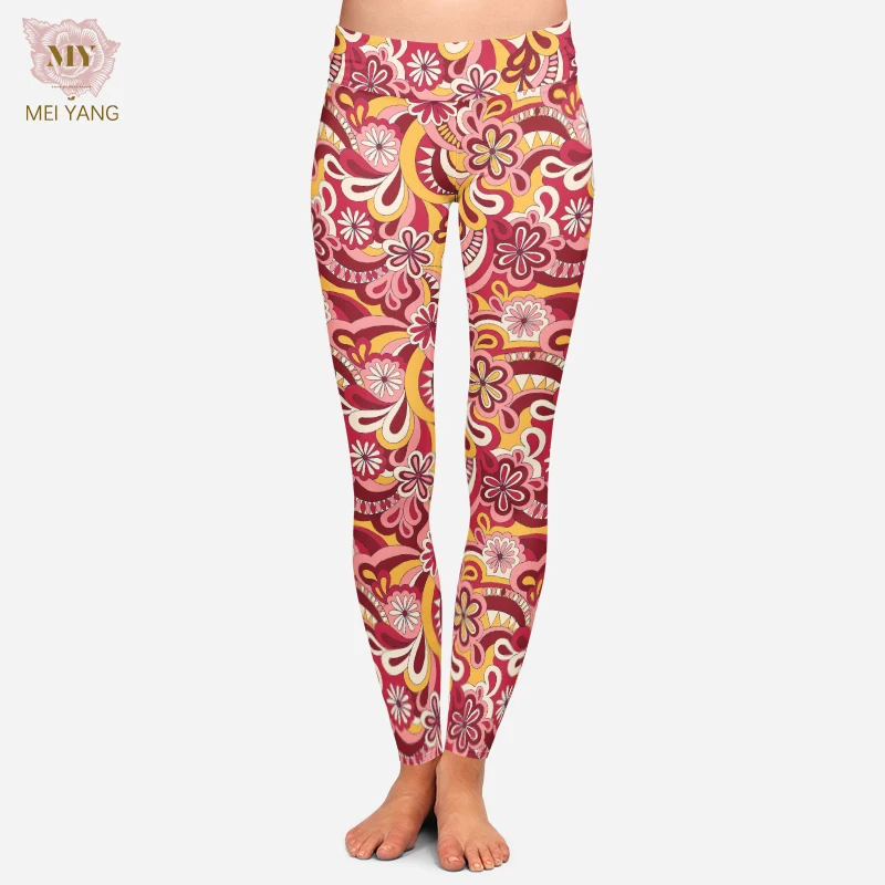 2023 Colorful Leopard Printed Leggings High Waist Buttery soft Yoga Workout Gym Digital print Leggings