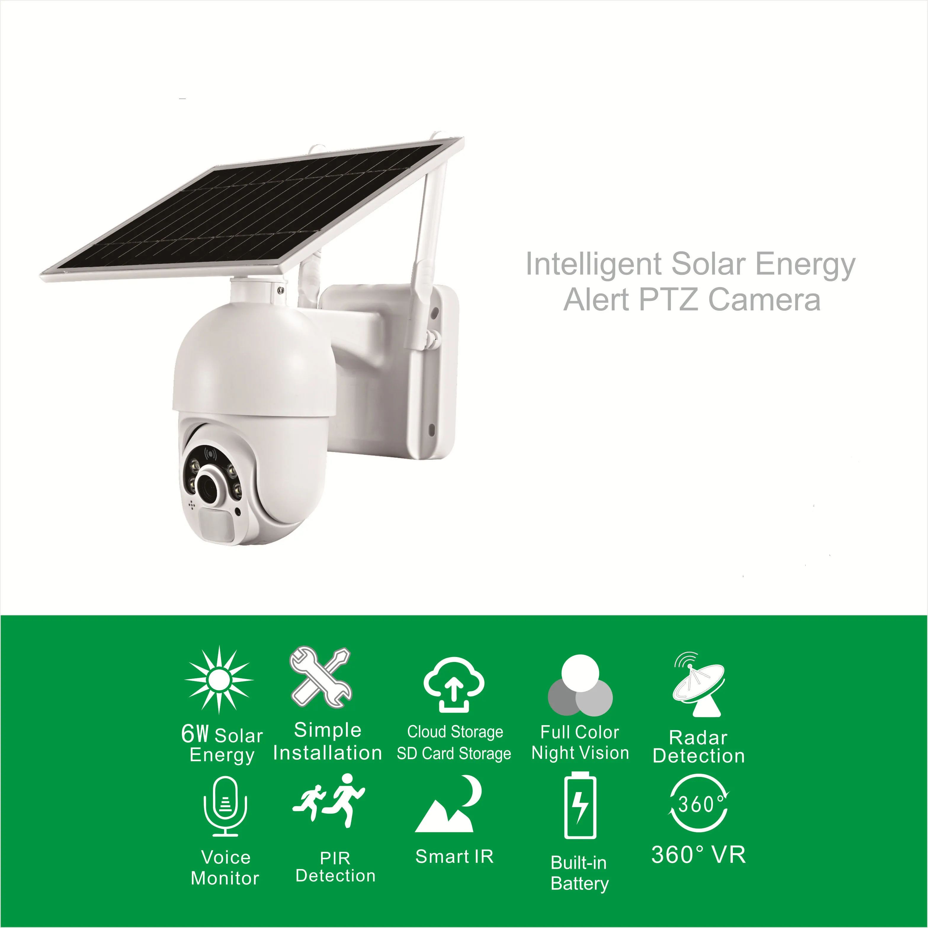 Enxun Solar Panel 2MP/4MP Solar Powered 4G SIM Card Wifi Outdoor Wireless Security Cctv IP Battery Camera